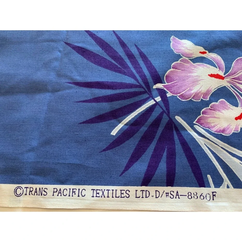 Lovely Purple Iris Trans Pacific Fabric 1 Yd + 21